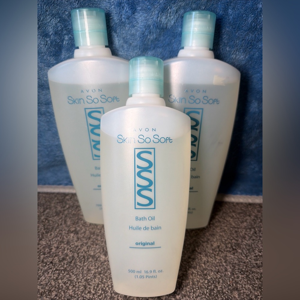 3-Avon Skin So Soft Bath Oils SEALED Vtg Rare Original Formula 2005